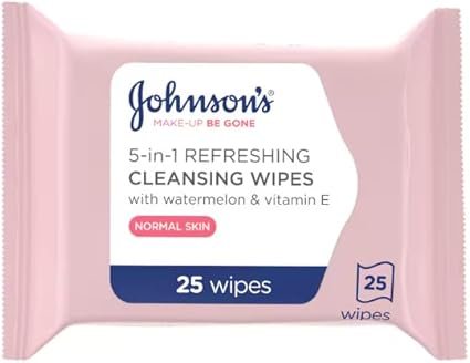 Johnson's Face Care Makeup Be Gone Refreshing Wipes, 25 Wipes, clear 12 41znuzIHnEL. AC SX425