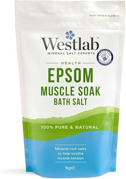 Westlab Epsom Salt, Natural Muscle Recovery & Sports Soak with Pure Magnesium Sulfate 17 512RrXVp9RL. AC SX425
