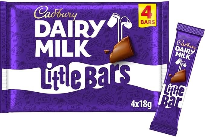 Cadbury Dairy Milk Chocolate Little Bar, 18 g (Pack of 4 Bars) 2 61R9ktqdm1L. AC SX679